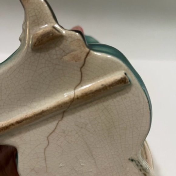 Royal Copley Ceramic MCM Boy with barrel mini planter Vintage **READ** - Picture 5 of 6